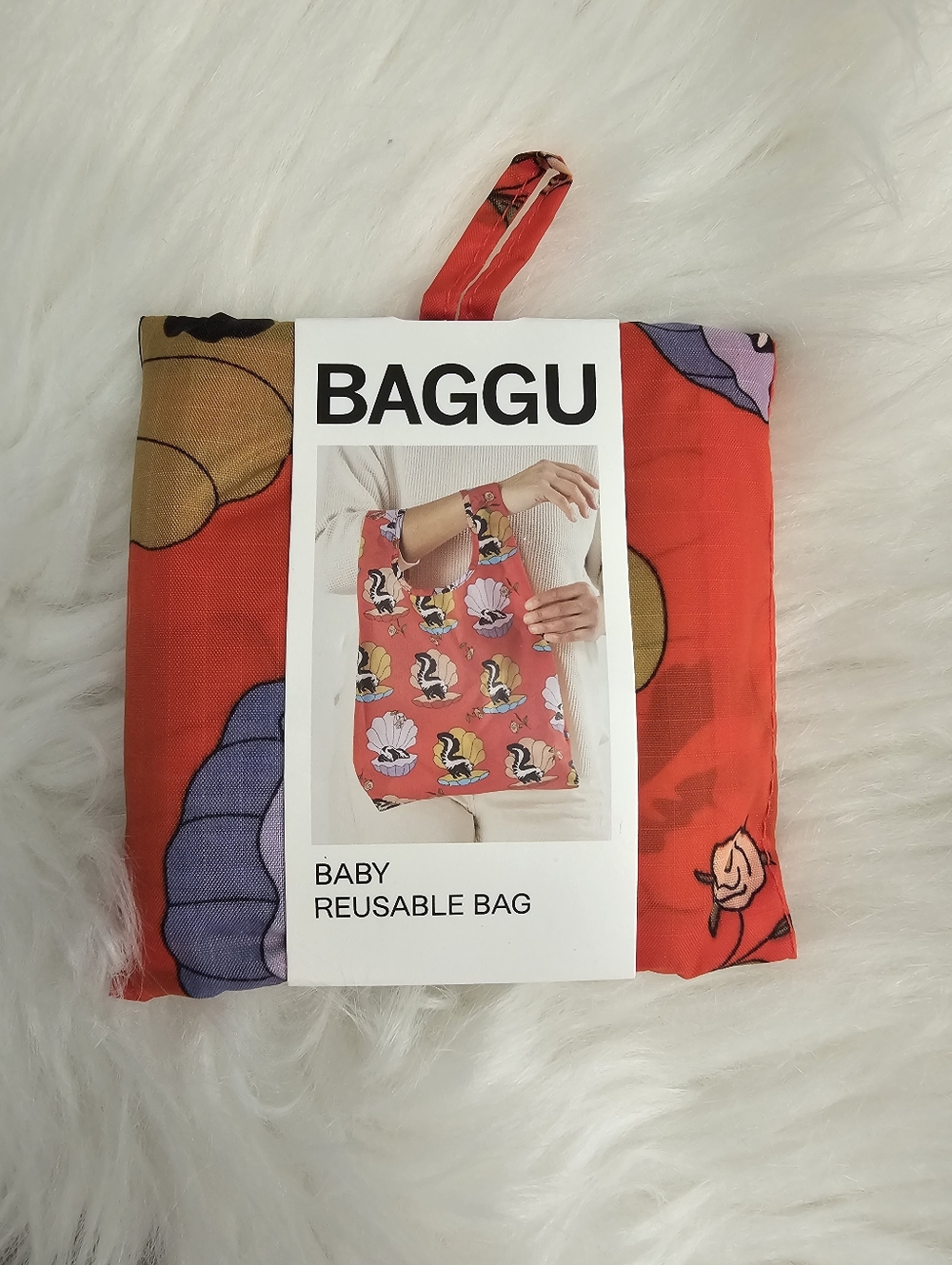NWT BAGGU Baby Printed Reusable Tote Half Shell Skunk - Picture 3 of 3